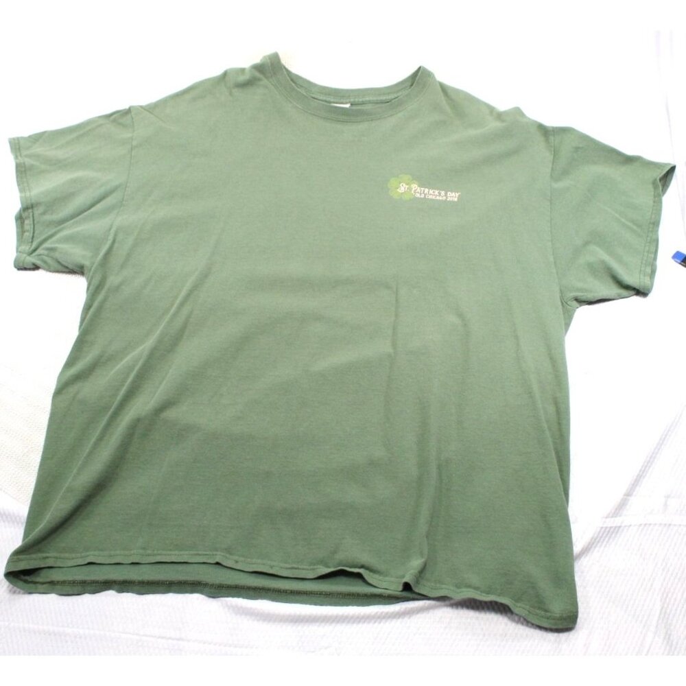 Gildan 2XL Green St. Patricks Day 2018 Irish At Heart T-Shirt Heavy Cotton Old C